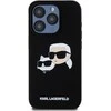 Apple iPhone 15 Pro Karl Lagerfeld dėklas silikoninis Karl &amp; Choupette Magsafe (KLHMP15LSKCHPPLK) juodos spalvos