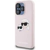 Apple iPhone 15 Pro Max Karl Lagerfeld dėklas Silicone Karl & Choupette Magsafe (KLHMP15XSKCHPPLP) rožinės spalvos