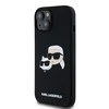 Apple iPhone 15 Pro Max Karl Lagerfeld dėklas Silicone Karl & Choupette Magsafe (KLHMP15XSKCHPPLK) juodos spalvos