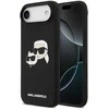 Karl Lagerfeld Liquid Silicone Double Heads MagSafe dėklas skirtas Apple iPhone 17 Air juodos spalvos