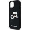 Apple iPhone 15 Pro Max Karl Lagerfeld dėklas Silicone Karl & Choupette Magsafe (KLHMP15XSKCHPPLK) juodos spalvos