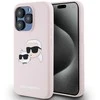 Apple iPhone 15 Pro Karl Lagerfeld dėklas silikoninis Karl & Choupette Magsafe (KLHMP15LSKCHPPLP) rožinės spalvos