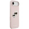 Karl Lagerfeld Liquid Silicone Double Heads MagSafe dėklas skirtas Apple iPhone 17 Air rožinės spalvos