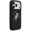 Karl Lagerfeld Liquid Silicone Karl and Choupette MagSafe dėklas, skirtas iPhone 18 Pro Max, juodas