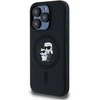 Karl Lagerfeld dėklas skirtas Apple iPhone 15 Pro compatible with MagSafe KLHMP15LSCMKCRHK (Silicone KC Body Ring) juodos spalvos