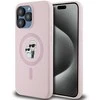 Apple iPhone 15 Pro Karl Lagerfeld dėklas silikoninis Karl & Choupette Magsafe (KLHMP15LSCMKCRHP) rožinės spalvos