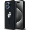 Karl Lagerfeld silikoninis Karl&Choupette Ring MagSafe Apple iPhone 15 Pro Max - dėklas telefonui juodos spalvos