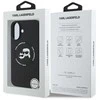 Karl Lagerfeld Liquid silikoninis K&CH Heads MagSafe Apple iPhone 16 dėklas telefonui juodos spalvos