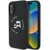 Karl Lagerfeld Liquid silikoninis K&CH Heads MagSafe Apple iPhone 16 dėklas telefonui juodos spalvos