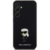 Dėklas Karl Lagerfeld KLHCS23FEMHKNPK S23 FE S711 Juodas/Juodas SILICONE IKONIK METAL PIN
