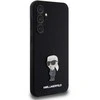 Dėklas Karl Lagerfeld KLHCS23FEMHKNPK S23 FE S711 Juodas/Juodas SILICONE IKONIK METAL PIN