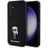 Dėklas Karl Lagerfeld KLHCS23FEMHKNPK S23 FE S711 Juodas/Juodas SILICONE IKONIK METAL PIN