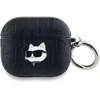 Apple AirPods Pro 2 Karl Lagerfeld Cover Monogram Choupette Head ausinių dėklas juodos spalvos