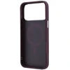 Karl Lagerfeld PU Grained K&CH Heads Ring Stand Magsafe dėklas, skirtas iPhone 18 Pro Max, bordo spalvos