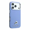 Karl Lagerfeld PU Grained Semi Wrap K&CH Heads Magsafe dėklas skirtas iPhone 18 Pro Mėlyna