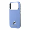 Karl Lagerfeld PU Grained Semi Wrap K&CH Heads Magsafe dėklas skirtas iPhone 18 Pro Mėlyna
