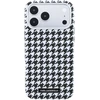 Karl Lagerfeld PU Houndstooth Resin Plate MagSafe dėklas skirtas Apple iPhone 17 Pro Max juodos spalvos