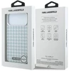 Karl Lagerfeld PU Houndstooth Resin Plate MagSafe dėklas skirtas Apple iPhone 17 Pro Max Mėlyna