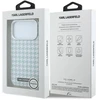Karl Lagerfeld PU Houndstooth Resin Plate MagSafe dėklas skirtas Apple iPhone 17 Pro Mėlyna