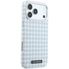 Karl Lagerfeld PU Houndstooth Resin Plate MagSafe dėklas skirtas Apple iPhone 17 Pro Max Mėlyna