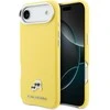 Karl Lagerfeld PU Karl and Choupette Heads Pins MagSafe dėklas skirtas Apple iPhone Air Geltona