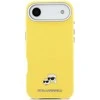 Karl Lagerfeld PU Karl and Choupette Heads Pins MagSafe dėklas skirtas Apple iPhone Air Geltona