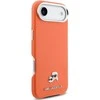 Karl Lagerfeld PU Karl and Choupette Heads Pins MagSafe dėklas skirtas Apple iPhone Air Oranžinis