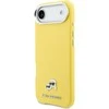 Karl Lagerfeld PU Karl and Choupette Heads Pins MagSafe dėklas skirtas Apple iPhone Air Geltona