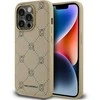 Karl Lagerfeld PU Karl Heads Pattern MagSafe dėklas telefonui Apple iPhone 14 Pro Max rusvai gelsvas
