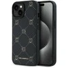 Karl Lagerfeld PU Karl Heads Pattern MagSafe dėklas telefonui Apple iPhone 15 juodos spalvos