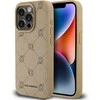 Karl Lagerfeld PU Karl Heads Pattern MagSafe dėklas telefonui Apple iPhone 15 Pro rusvai gelsvas
