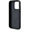 Karl Lagerfeld PU Leather Monogram Metal Logo MagSafe dėklas telefonui Apple iPhone 15 Pro juodos spalvos