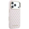 Karl Lagerfeld PU Perforated Gold Dots MagSafe dėklas skirtas Apple iPhone 17 Pro rožinės spalvos