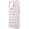 Karl Lagerfeld PU Perforated Gold Dots MagSafe dėklas skirtas Apple iPhone 17 rožinės spalvos