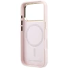 Karl Lagerfeld PU Perforated Gold Dots MagSafe dėklas skirtas Apple iPhone 17 Pro rožinės spalvos