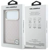 Karl Lagerfeld PU Perforated Gold Dots MagSafe dėklas skirtas Apple iPhone 17 Pro rožinės spalvos