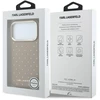 Karl Lagerfeld PU Perforated Gold Dots MagSafe dėklas skirtas Apple iPhone 17 Pro rusvai gelsvas