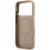 Karl Lagerfeld PU Perforated Gold Dots MagSafe dėklas skirtas Apple iPhone 17 Pro rusvai gelsvas