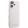 Karl Lagerfeld PU Perforated Gold Dots MagSafe dėklas skirtas Apple iPhone 17 rožinės spalvos