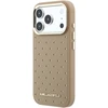 Karl Lagerfeld PU Perforated Gold Dots MagSafe dėklas skirtas Apple iPhone 17 Pro rusvai gelsvas