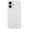 Karl Lagerfeld PU Perforated Gold Dots MagSafe dėklas skirtas Apple iPhone 17 rožinės spalvos