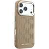 Karl Lagerfeld PU Perforated Monogram MagSafe dėklas skirtas Apple iPhone 17 Pro rusvai gelsvas