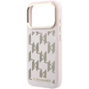 Karl Lagerfeld PU Perforated Monogram MagSafe dėklas skirtas Apple iPhone 17 Pro Max rožinės spalvos