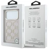 Karl Lagerfeld PU Perforated Monogram MagSafe dėklas skirtas Apple iPhone 17 Pro Max rožinės spalvos