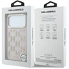 Karl Lagerfeld PU Perforated Monogram MagSafe dėklas skirtas Apple iPhone 17 Pro rožinės spalvos