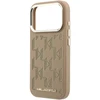 Karl Lagerfeld PU Perforated Monogram MagSafe dėklas skirtas Apple iPhone 17 Pro rusvai gelsvas