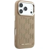 Karl Lagerfeld PU Perforated Monogram MagSafe dėklas skirtas Apple iPhone 17 Pro Max rusvai gelsvas