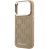 Karl Lagerfeld PU Perforated Monogram MagSafe dėklas skirtas Apple iPhone 17 Pro Max rusvai gelsvas