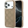 Karl Lagerfeld PU Perforated Monogram MagSafe dėklas skirtas Apple iPhone 17 Pro rusvai gelsvas