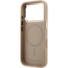 Karl Lagerfeld PU Perforated Monogram MagSafe dėklas skirtas Apple iPhone 17 Pro rusvai gelsvas